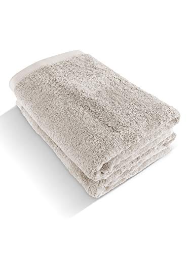 Badetuch, 80 x 200 cm, sandgrau | 2er Set