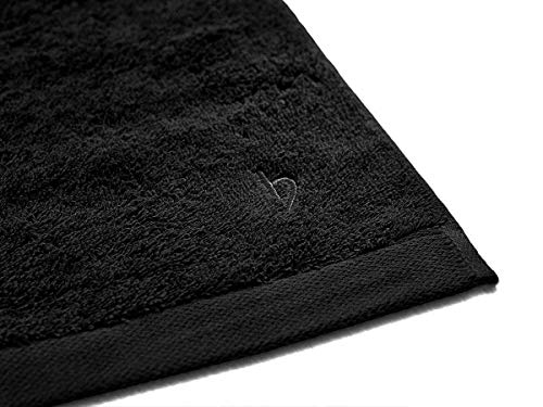 Handtuch, 50 x 100 cm, schwarz | 2er Set