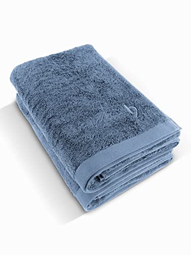 Badetuch, 80 x 200 cm, blaugrau | 2er Set
