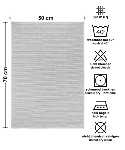 Geschirrtücher aus Baumwolle, einfarbig grau | 3er Set