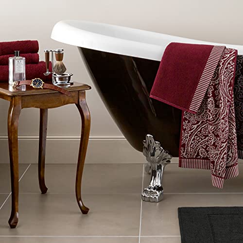 Paisley Badetuch, 80 x 150 cm, burgundy