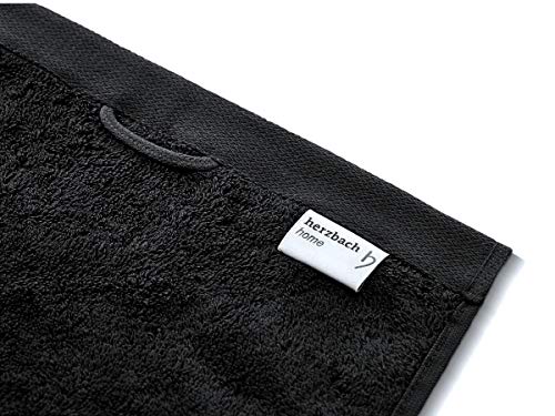 Handtuch, 50 x 100 cm, schwarz | 2er Set