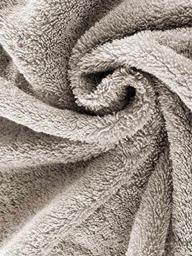 Badetuch, 80 x 200 cm, sandgrau | 2er Set