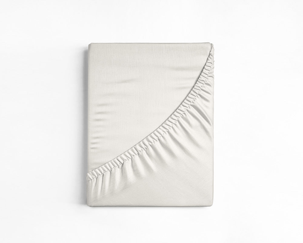 Spannbettlaken, creme | 100% Baumwolle