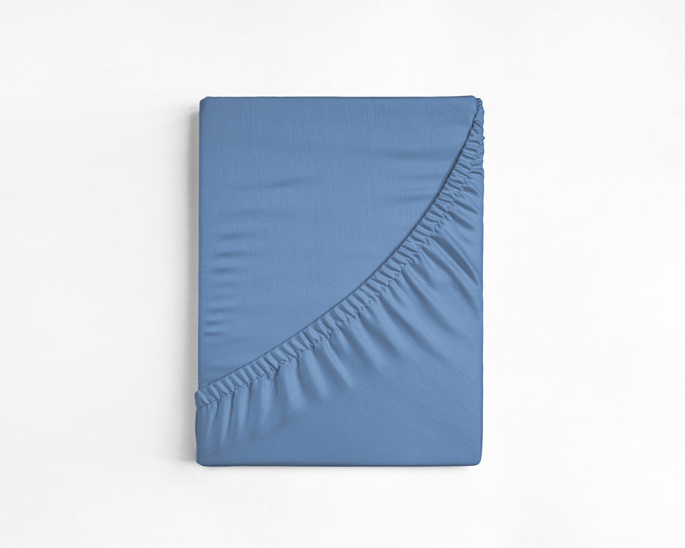 Spannbettlaken, blau | 100% Baumwolle
