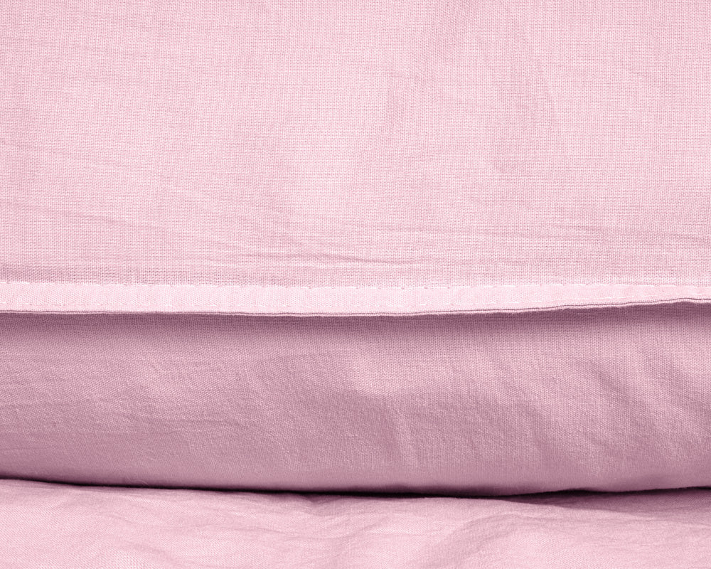 Bettwäsche aus Baumwolle | stonewashed rosa
