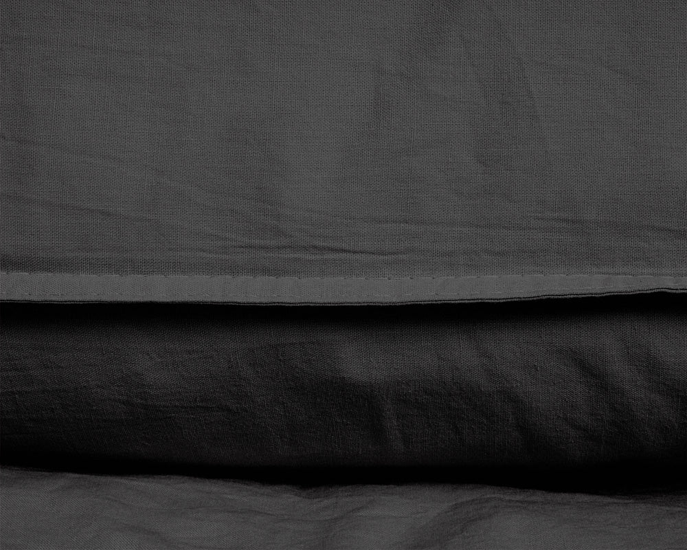 Bettwäsche aus Baumwolle | stonewashed anthrazit