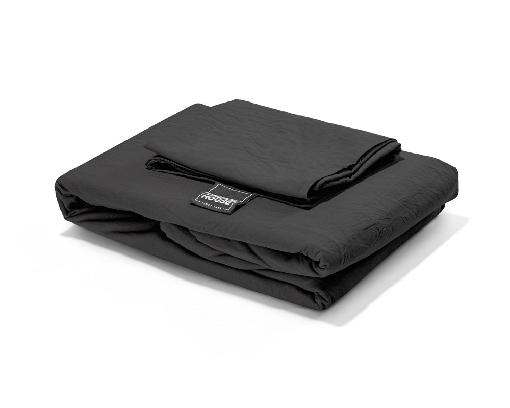 Bettwäsche aus Baumwolle | stonewashed anthrazit