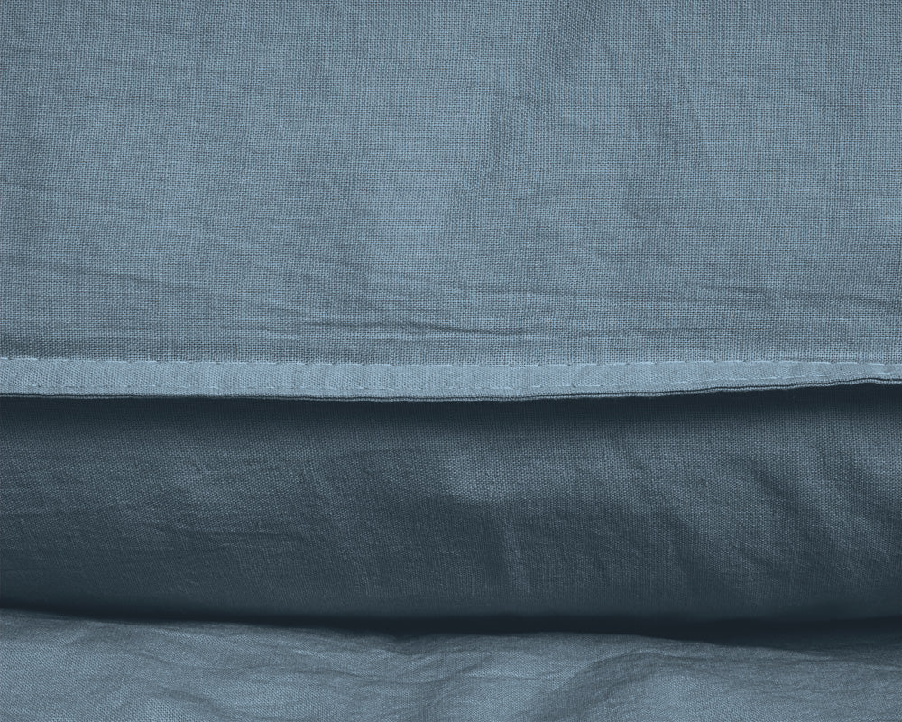 Bettwäsche aus Baumwolle | stonewashed blau