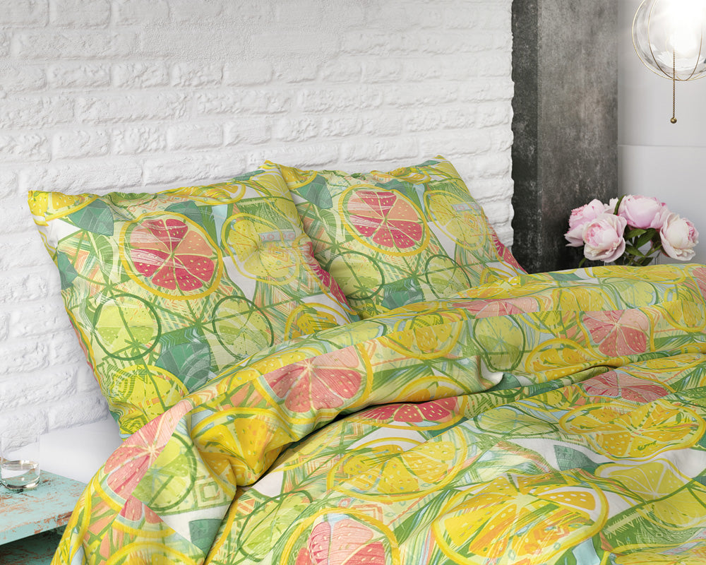 Bettwäsche FRESH FRUITS, Baumwoll-Polyester-Mischung