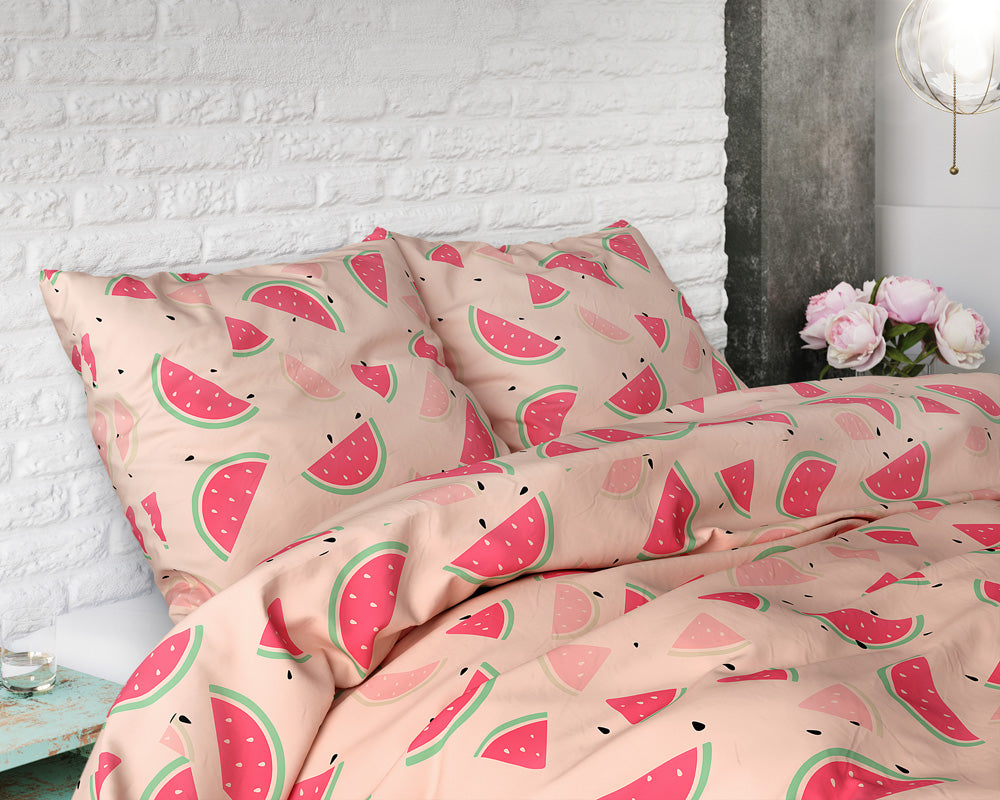 Bettwäsche SWEET WATERMELON, Baumwoll-Polyester-Mischung