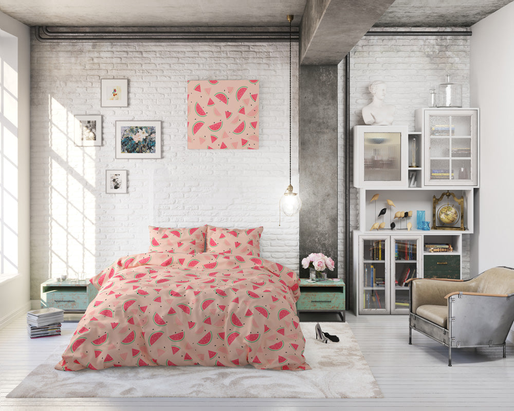Bettwäsche SWEET WATERMELON, Baumwoll-Polyester-Mischung