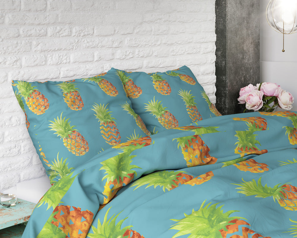 Bettwäsche PINEAPPLES, Baumwoll-Polyester-Mischung