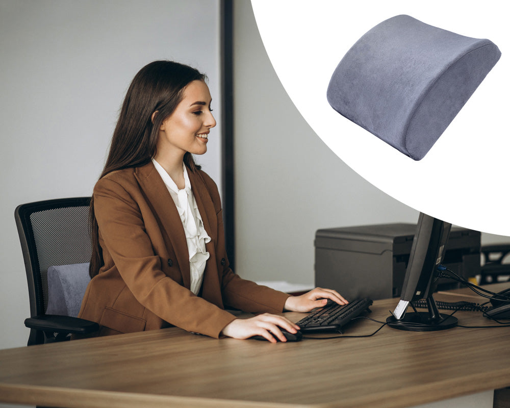 Ergonomisches Rückenstütz-Lendenkissen aus Memory-Schaum, 33 x 31 x 11