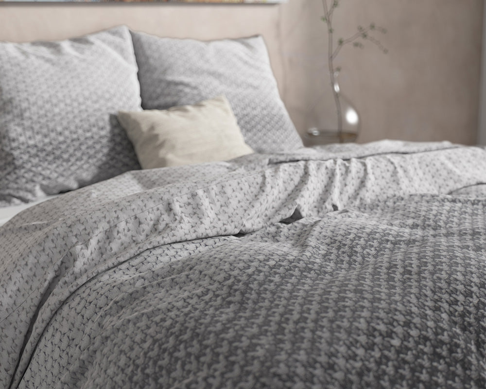 Flanell Bettwäsche TAMAR | grau
