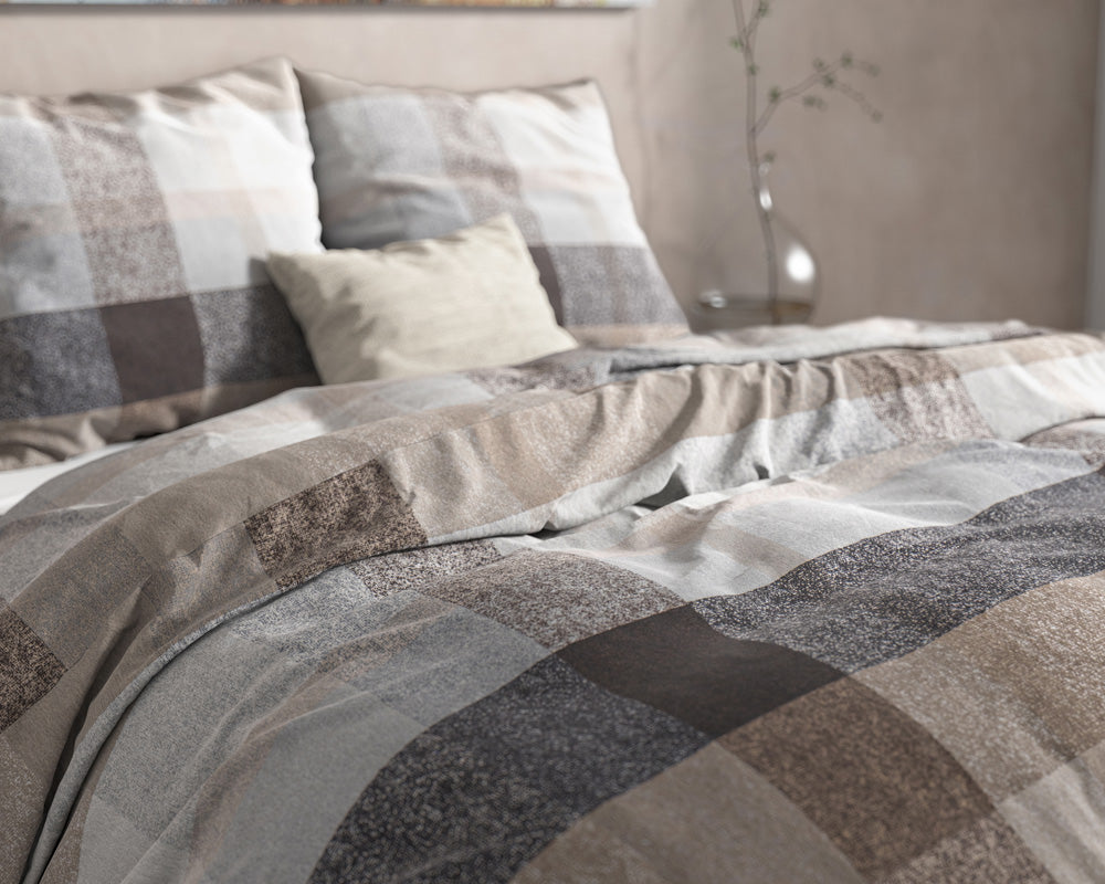 Flanell Bettwäsche THOR | taupe