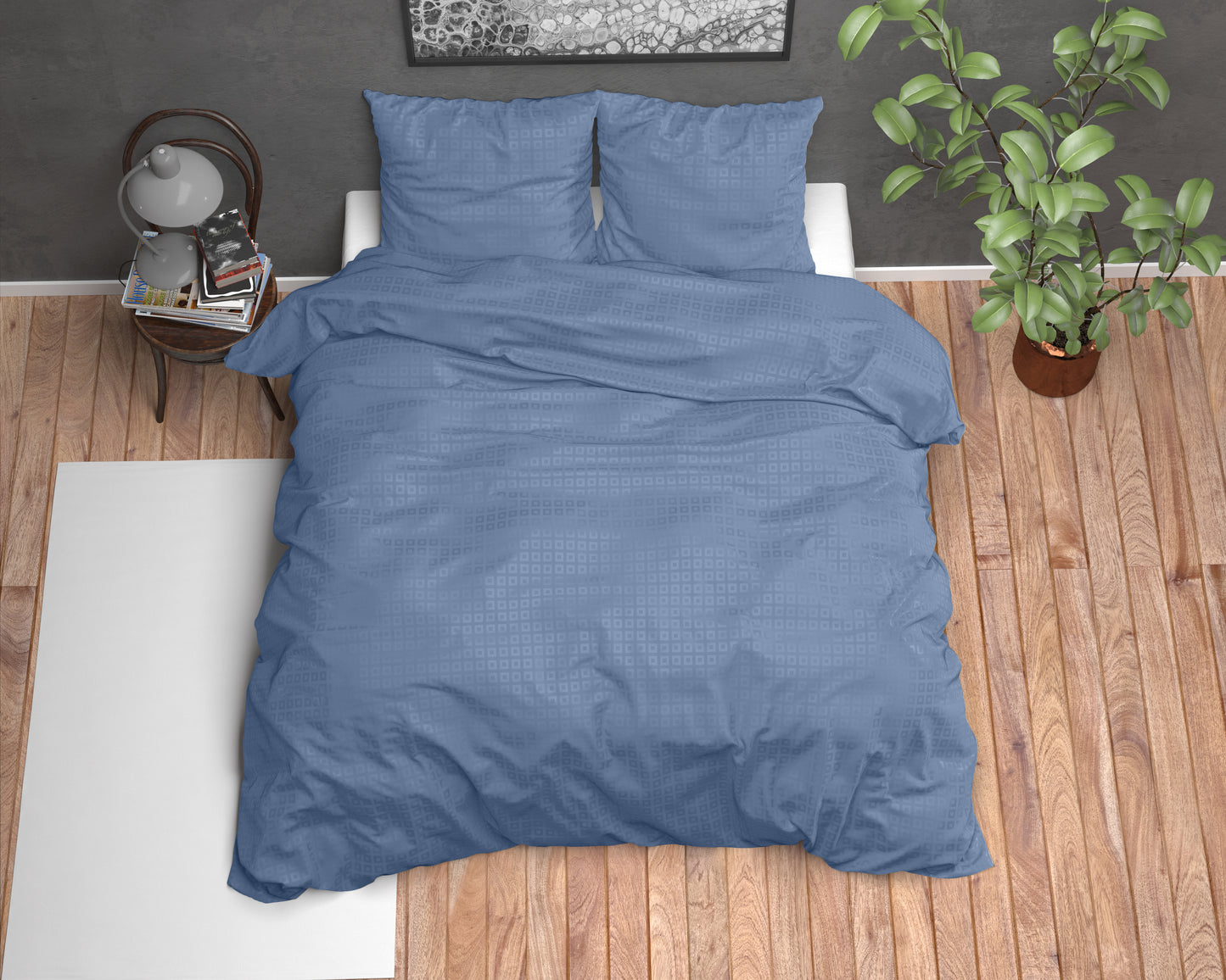 Bettwäsche AXEL, Mikroperkal, blau