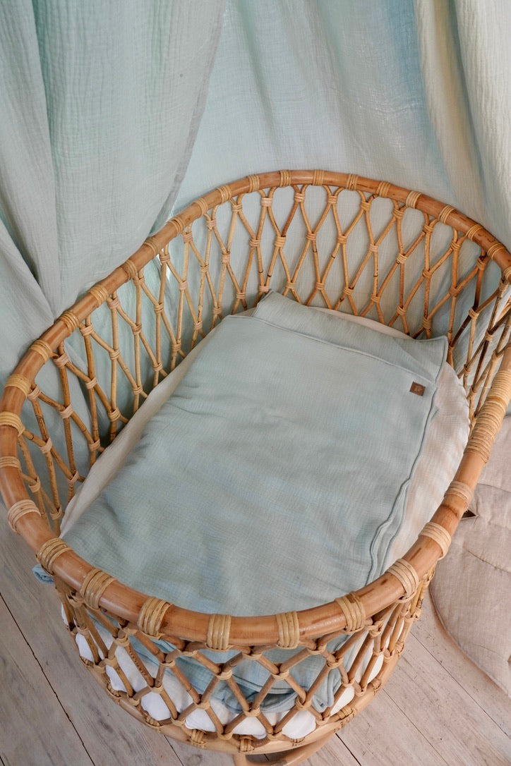 Kinderbettwäsche aus Musselin, mint