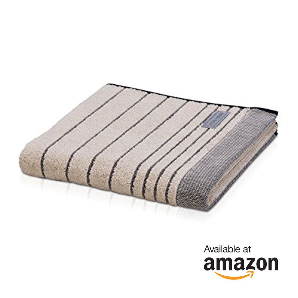 Badetuch EDEN Streifen, 80 x 150 cm nature-black