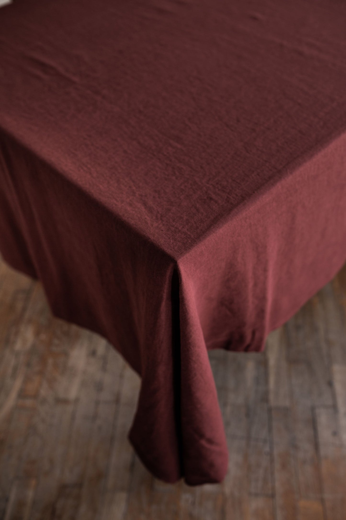 Tischdecke aus Leinen | terracotta