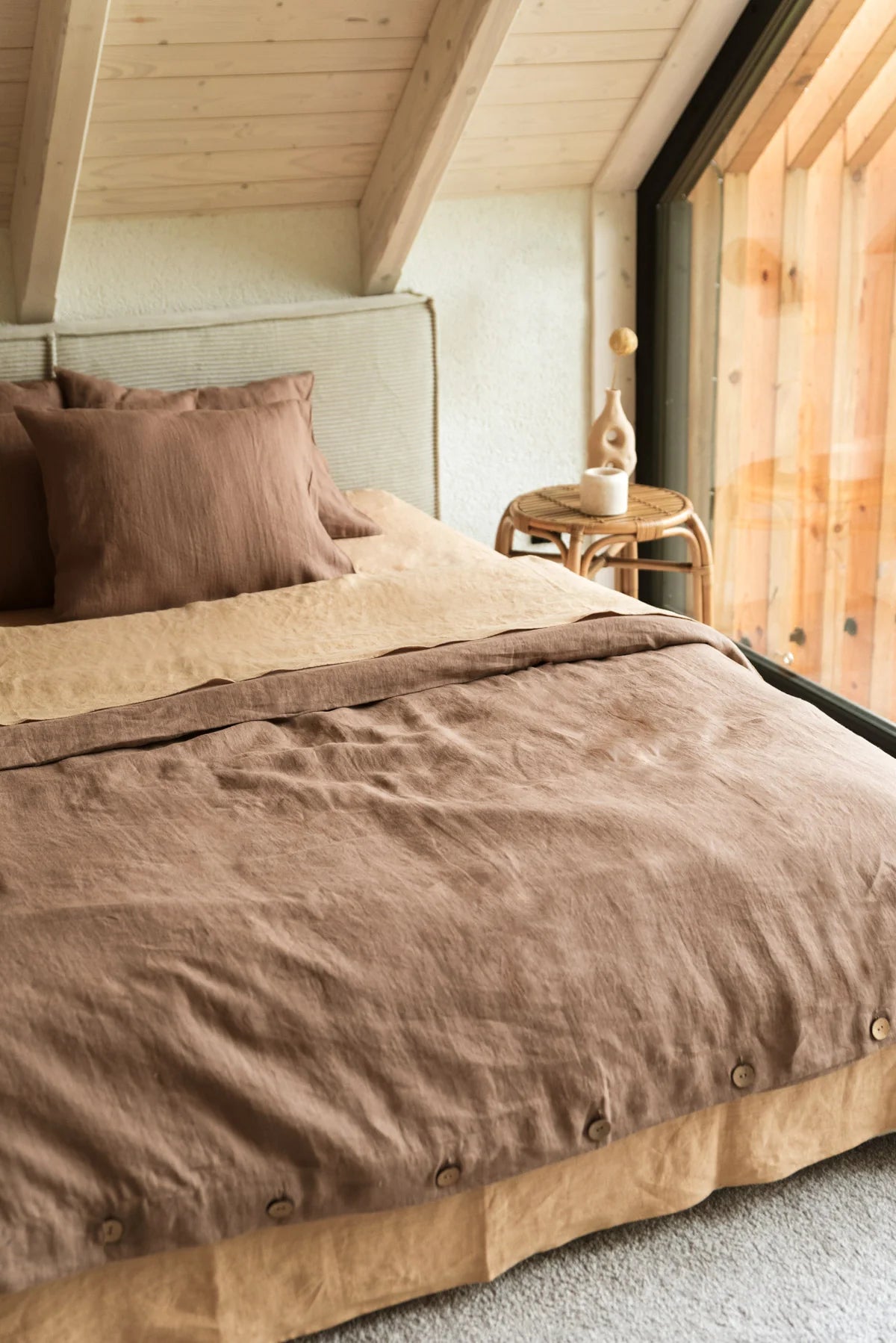 Kissenbezug aus Leinen | rosy brown