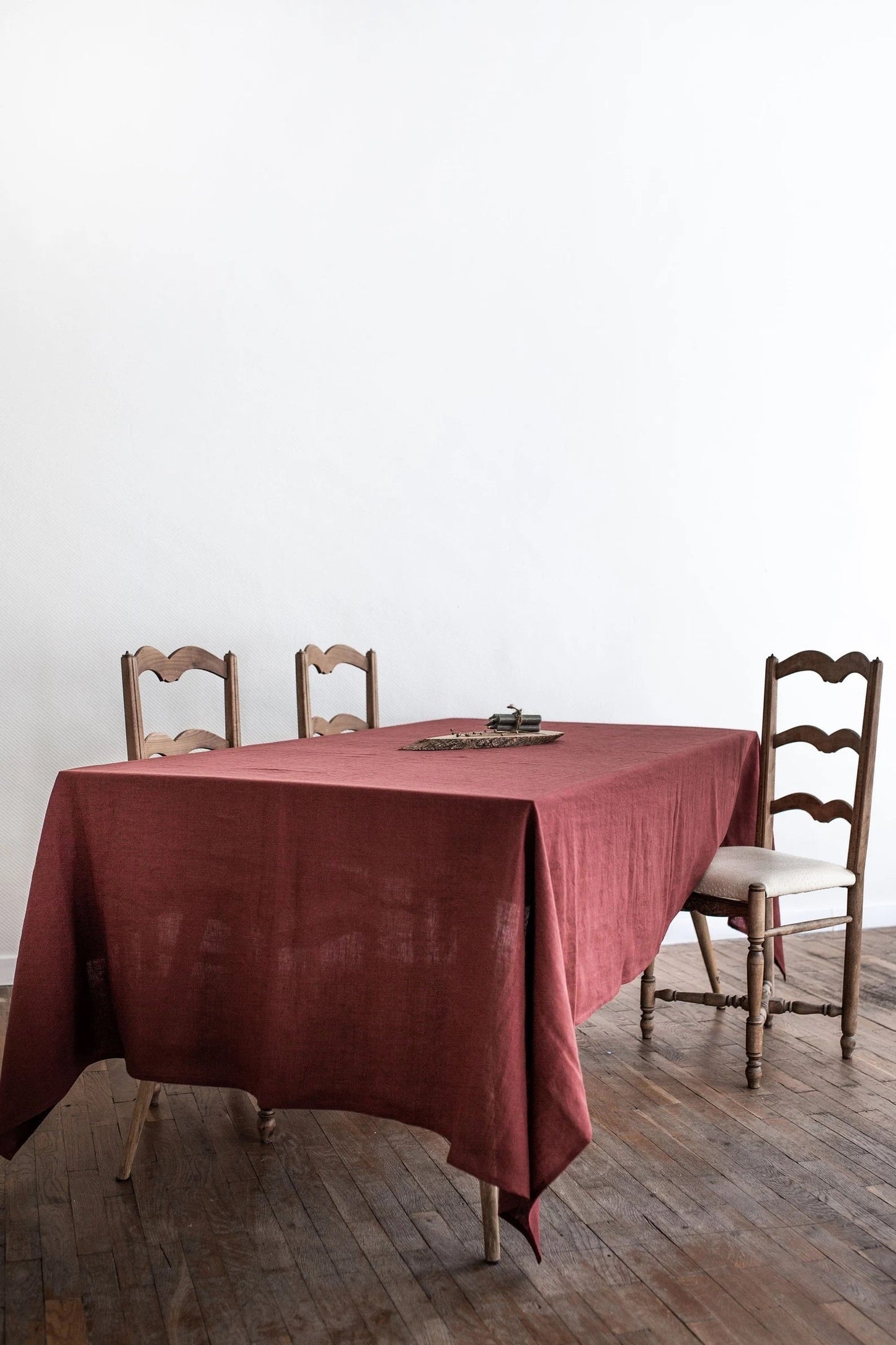 Tischdecke aus Leinen | terracotta