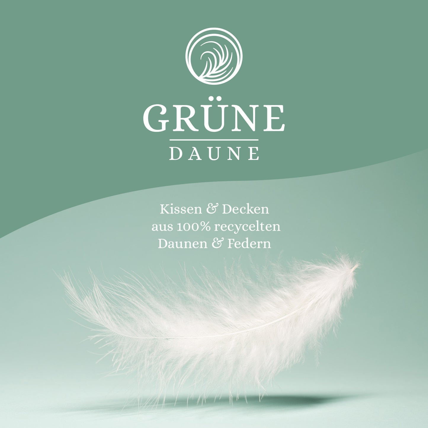 Daunenkissen, 80 x 80 cm | recycelte Daunen  | Allrounder