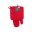 Ofenhandschuh & Topflappen-Set, rot