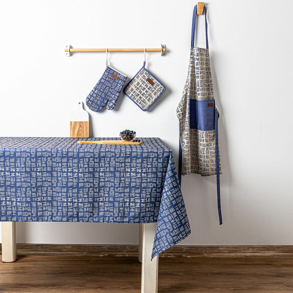 Tischdecke aus Baumwolle, blau | 145 x 145 cm