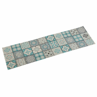 Tischläufer aus Polyester, Mosaik türkis | 155 x 45 cm