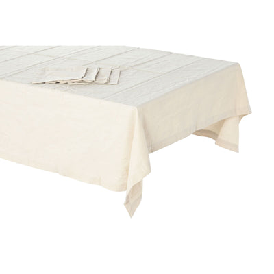 Tischdecke mit 8 Servietten, beige