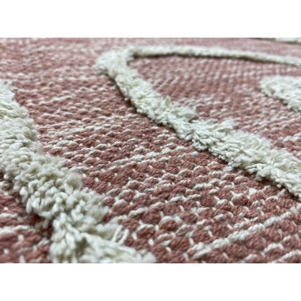 Teppich, weiß-rosa | 160 x 230 cm