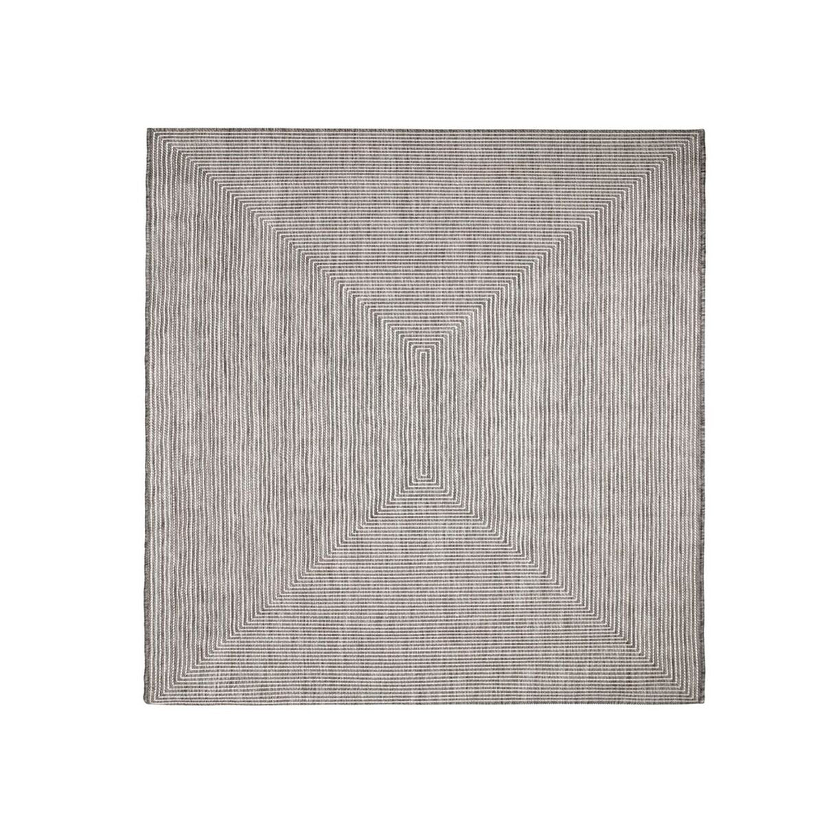 Outdoor-Teppich, Quadro Grau | 300 x 300 cm