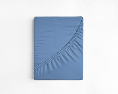 Spannbettlaken, blau | 100% Baumwolle