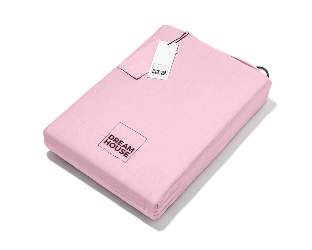 Bettwäsche aus Baumwolle | stonewashed rosa