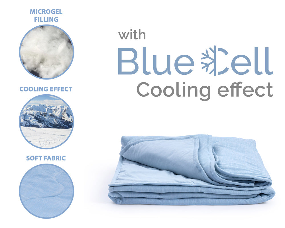 Bettdecke BLUE CELL | kühlend