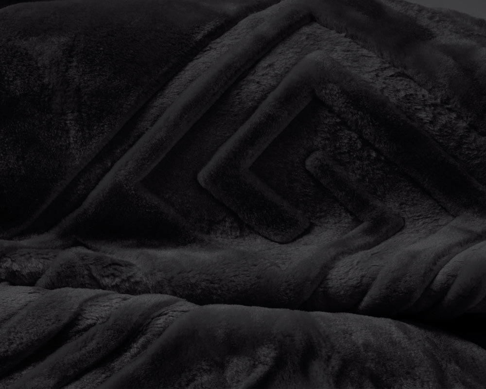 Kuschel-& Tagesdecke, 200 x 240 cm | schwarz