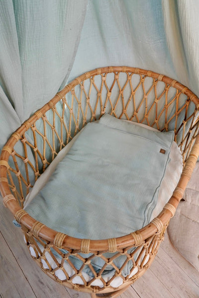 Kinderbettwäsche aus Musselin, mint