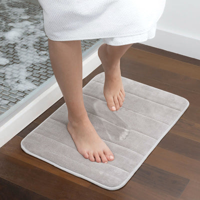 Badematte aus Polyester, grau | 55 x 40 cm