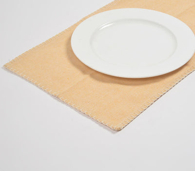 Tischset aus Baumwolle, senf | 6er-Set