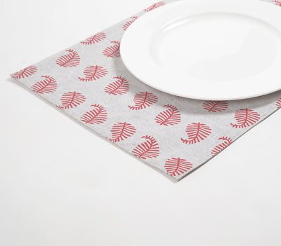 Tischset aus Baumwolle, rot | 4er-Set
