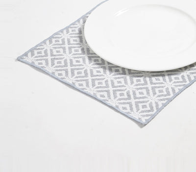 Tischset aus Baumwolle, white diamond | 4er-Set