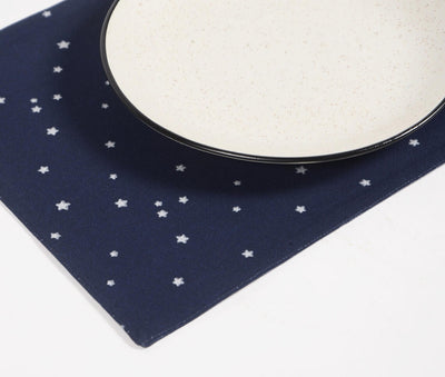 Tischset aus Baumwolle, blau | 4er-Set