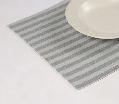 Tischset aus Baumwolle, grau | 4er-Set