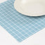 Tischset aus Baumwolle, blau kariert | 4er-Set