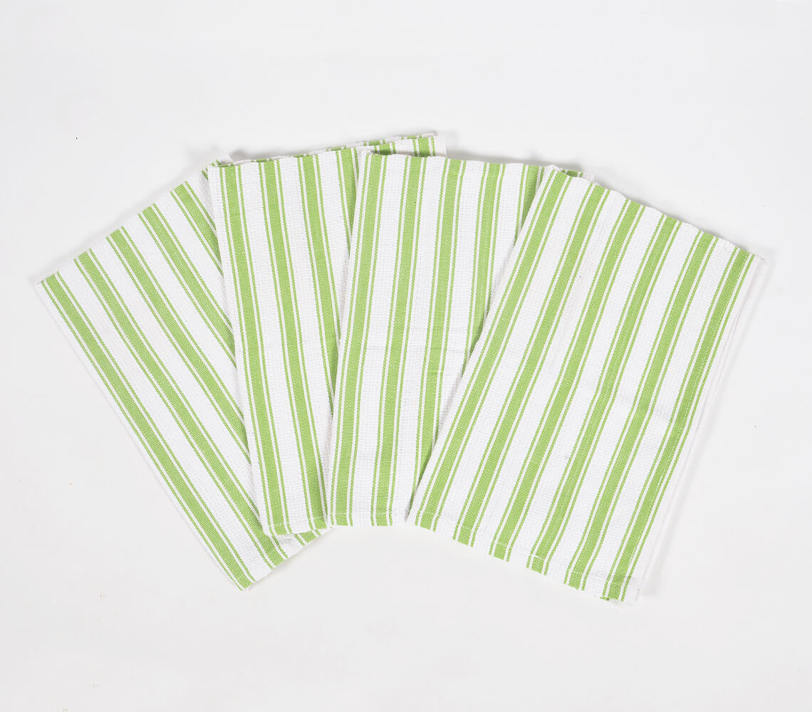 Geschirrtücher aus Baumwolle, Lime Striped | 4er-Set
